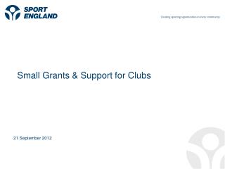 Small Grants &amp; Support for Clubs