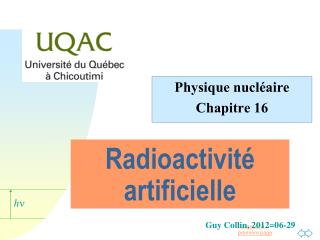 Radioactivité artificielle