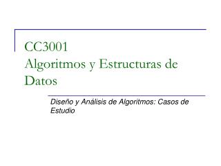 CC3001 Algoritmos y Estructuras de Datos