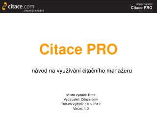 Citace PRO