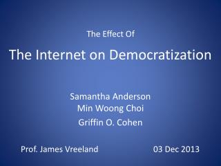 The Internet on Democratization