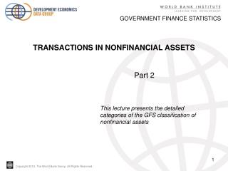 GOVERNMENT FINANCE STATISTICS