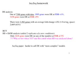 baySeq homework