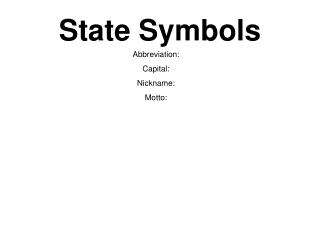 State Symbols