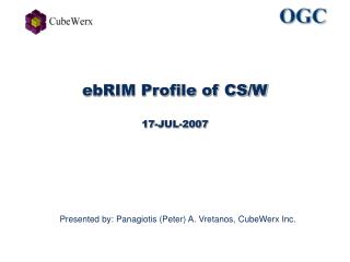 ebRIM Profile of CS/W 17-JUL-2007