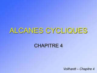 ALCANES CYCLIQUES