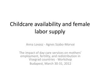 Childcare availability and female labor supply