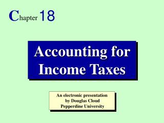 Accounting for Income Taxes