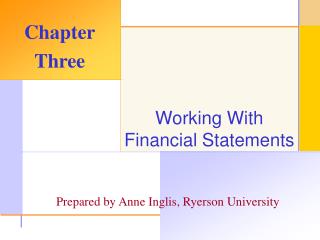 Working With Financial Statements