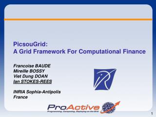 PicsouGrid: A Grid Framework For Computational Finance