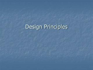 Design Principles