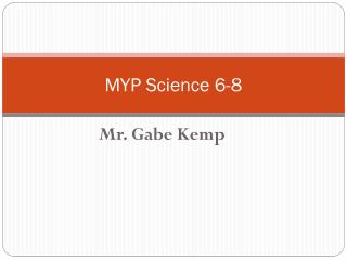 MYP Science 6-8