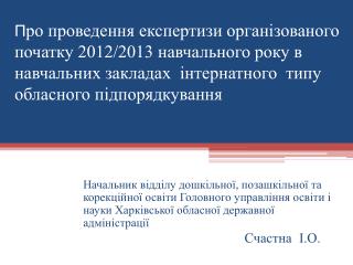 Мережа навчальних закладів інтернатного типу в 2012/2013 н.р .