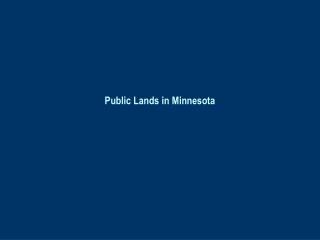 Public Lands in Minnesota
