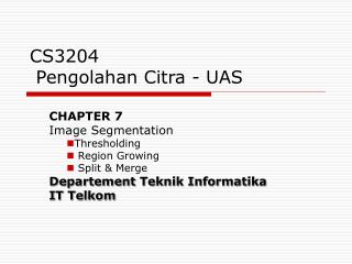 CS3204 Pengolahan Citra - UAS