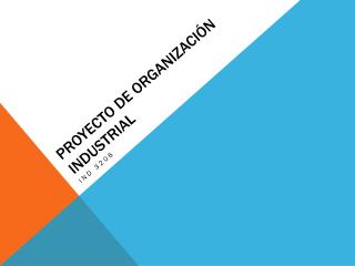 PROYECTO DE ORGANIZACIÓN INDUSTRIAL