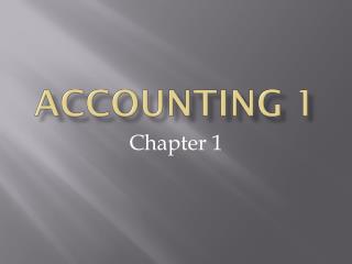 ACCOUNTING 1