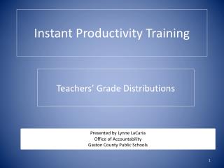 Instant Productivity Training