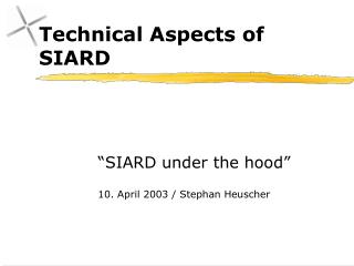 Technical Aspects of SIARD