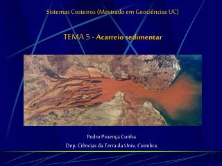 Sistemas Costeiros (Mestrado em Geociências UC) TEMA 5 - Acarreio sedimentar