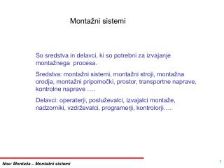 Montažni sistemi