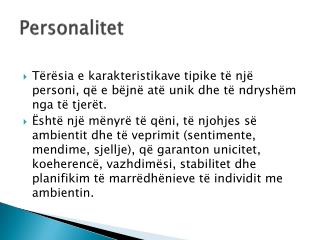 Personalitet