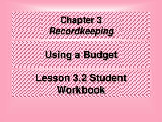 Chapter 3 Recordkeeping