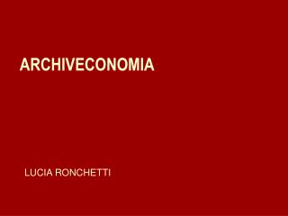 ARCHIVECONOMIA