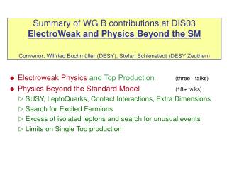 Electroweak Physics and Top Production (three+ talks)