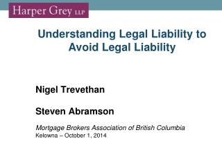 Understanding Legal Liability to Avoid Legal Liability