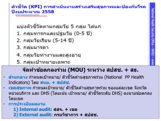 จัดทำข้อตกลงร่วม (MOU) ระหว่าง สปสช. + สธ.