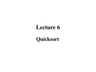 Lecture 6