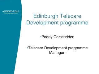 Edinburgh Telecare Development programme