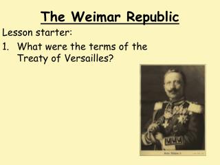 The Weimar Republic