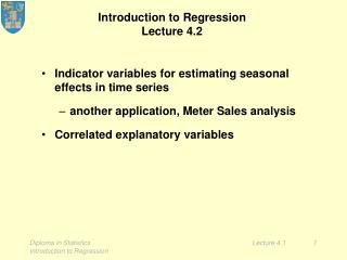 Introduction to Regression Lecture 4.2