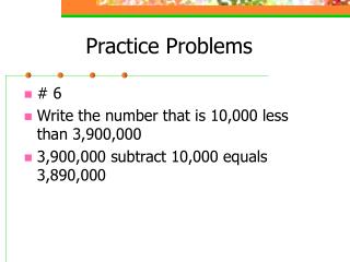 Practice Problems