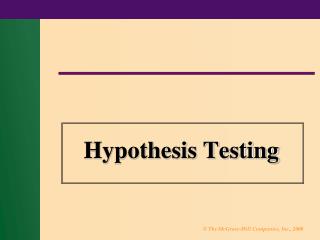 Hypothesis Testing