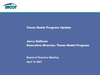 Texas Nodal Program Update