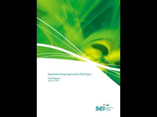 Negotiated Energy Agreements Pilot Project