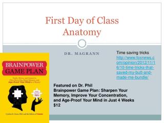 First Day of Class Anatomy