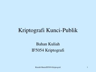 Kriptografi Kunci-Publik