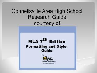 Connellsville Area High School Research Guide courtesy of