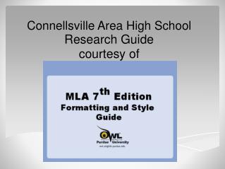 Connellsville Area High School Research Guide courtesy of