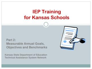 IEP Training for Kansas Schools