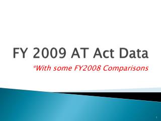 FY 2009 AT Act Data