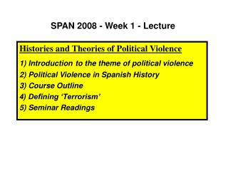 SPAN 2008 - Week 1 - Lecture