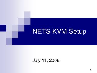 NETS KVM Setup