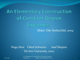 An Elementary Construction of Constant-Degree Expanders