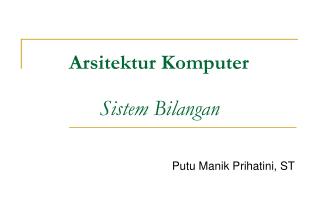Arsitektur Komputer