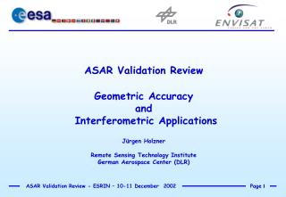 ASAR Validation Review Geometric Accuracy and Interferometric Applications